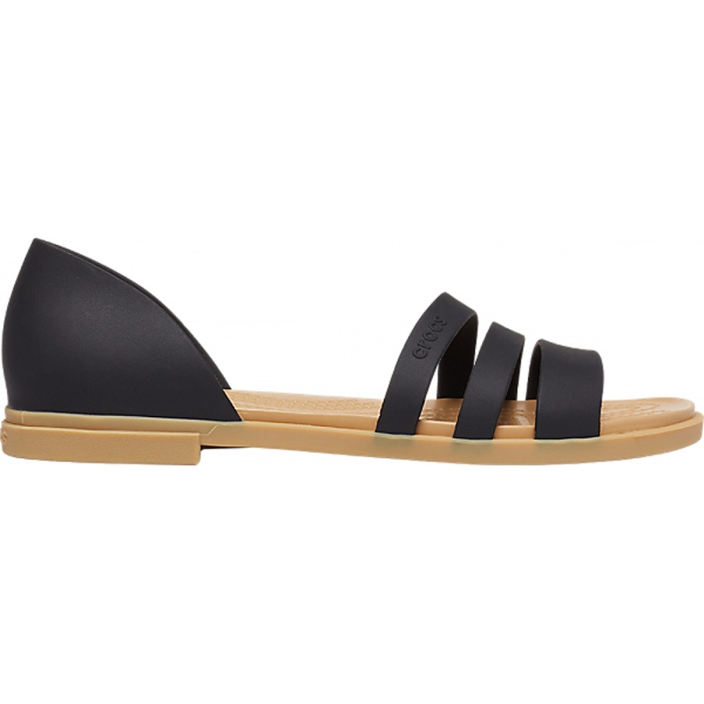 Crocs damsandaler Tulum Open Flat W svart 206109 00W