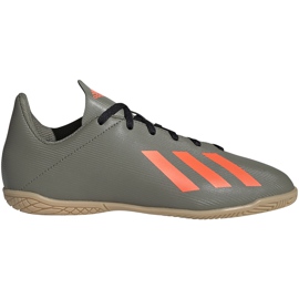 Grön adidas X 19.4 In Junior fotbollsskor EF8379