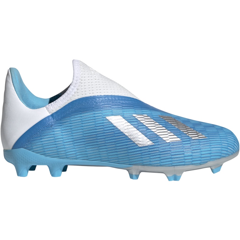 Adidas X 19.3 Ll Fg Junior blå EF9114 fotbollsskor blå, vit, silver