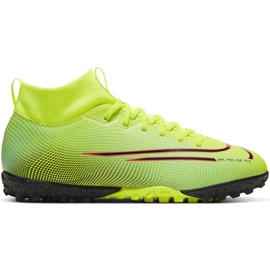 Nike Mercurial Superfly 7 Academy Mds Tf BQ5435 703 fotbollsskor blå, celadon grön