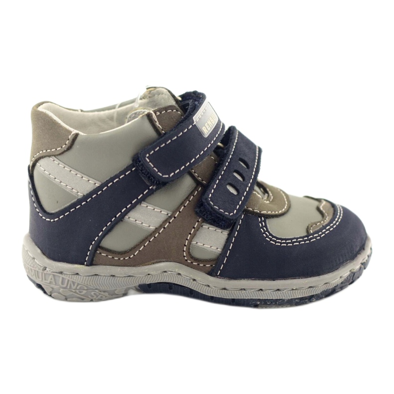 Läderstövlar Ren But 1363 marinblå grå