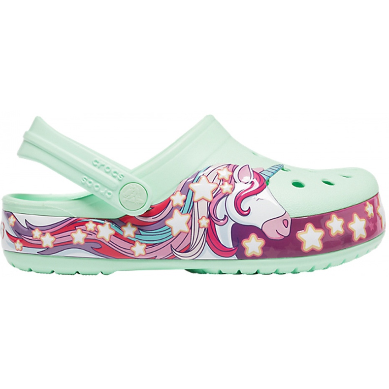 Crocs barn FunLab Unicorn Band Cg K grön 206270 3TI rosa