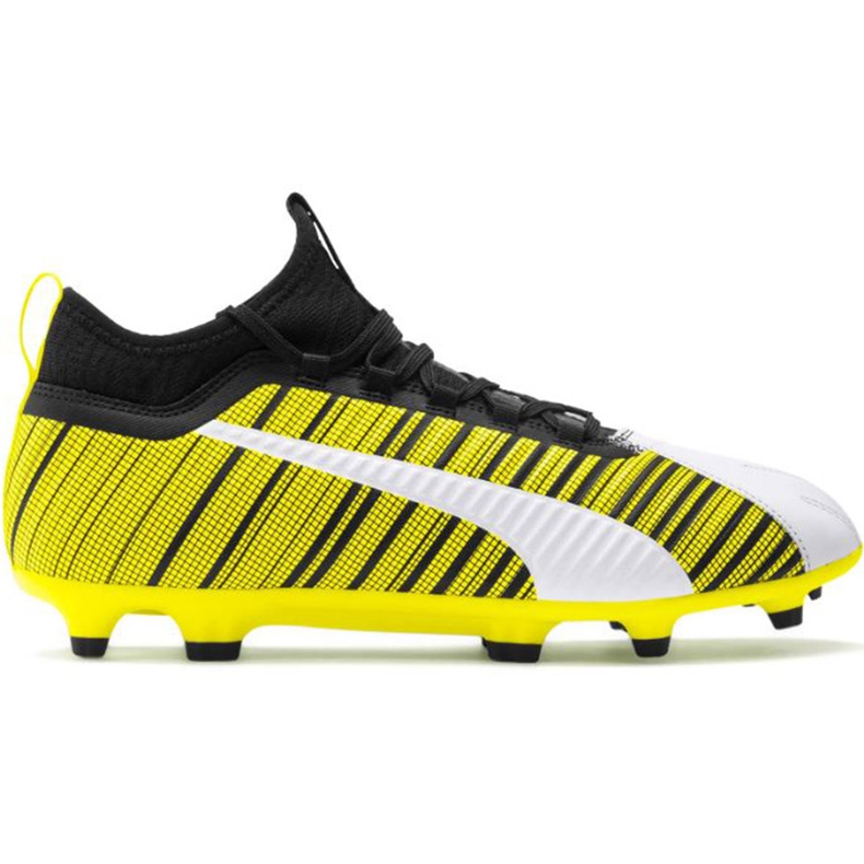 Puma One 5.3 Fg Ag fotbollsskor gul-vit-svart 105604 03