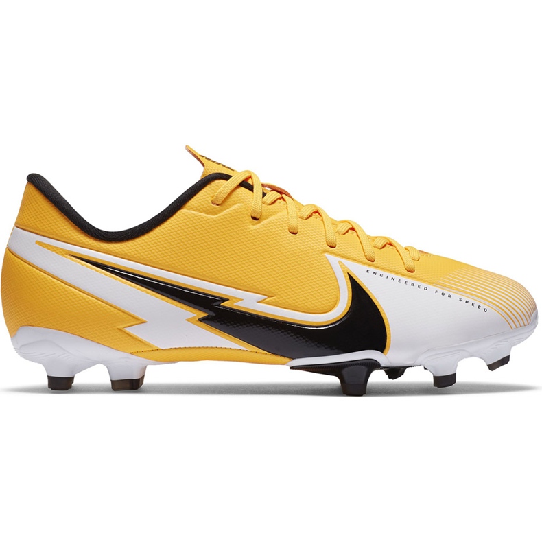 Nike Mercurial Vapor 13 Academy FG / MG Junior AT8123 801 fotbollsskor orange gul