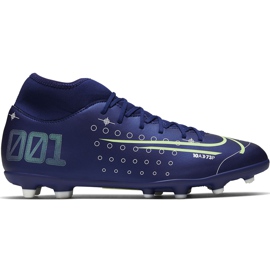 Nike Mercurial Superfly 7 Club Mds FG / MG Junior BQ5418 401 fotbollssko blå marinblå