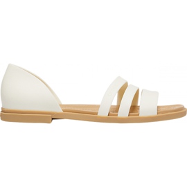 Crocs Sandaler Dam Tulum Open Flat W Pearl 206109 1CQ vit