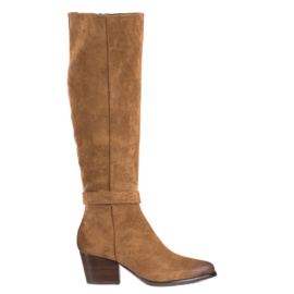 VINCEZA mocka stövlar brun