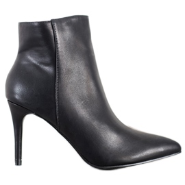 Sweet Shoes Sexiga ekoläderkängor svart