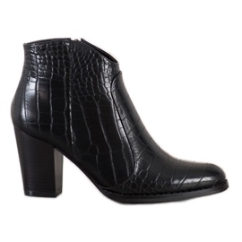 Filippo Fashionabla Snake Print stövlar svart