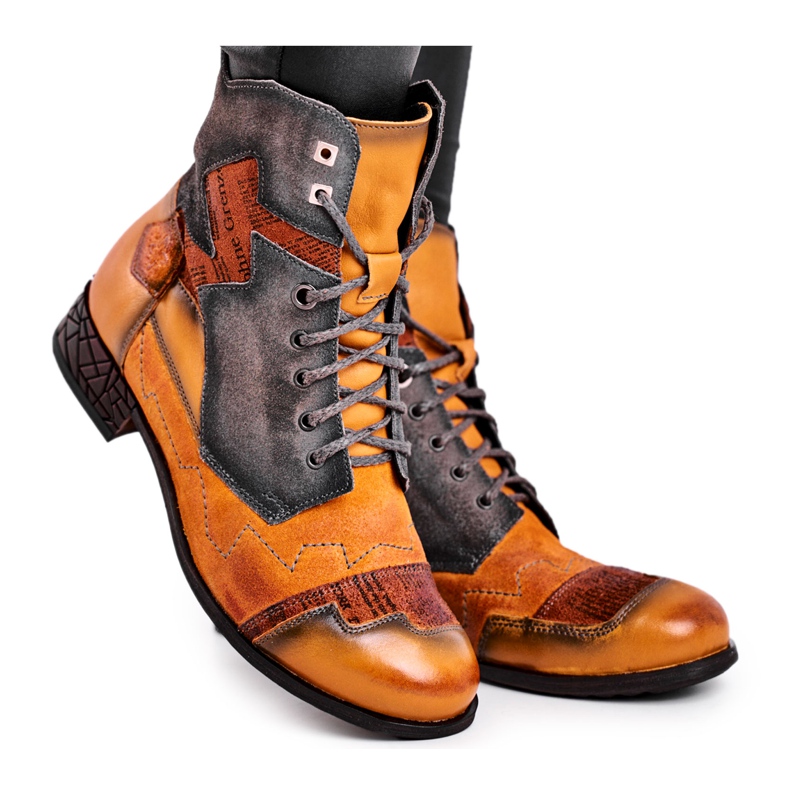 Damstövlar Läder Varma stövlar Maciejka Gul 04625-07 brun