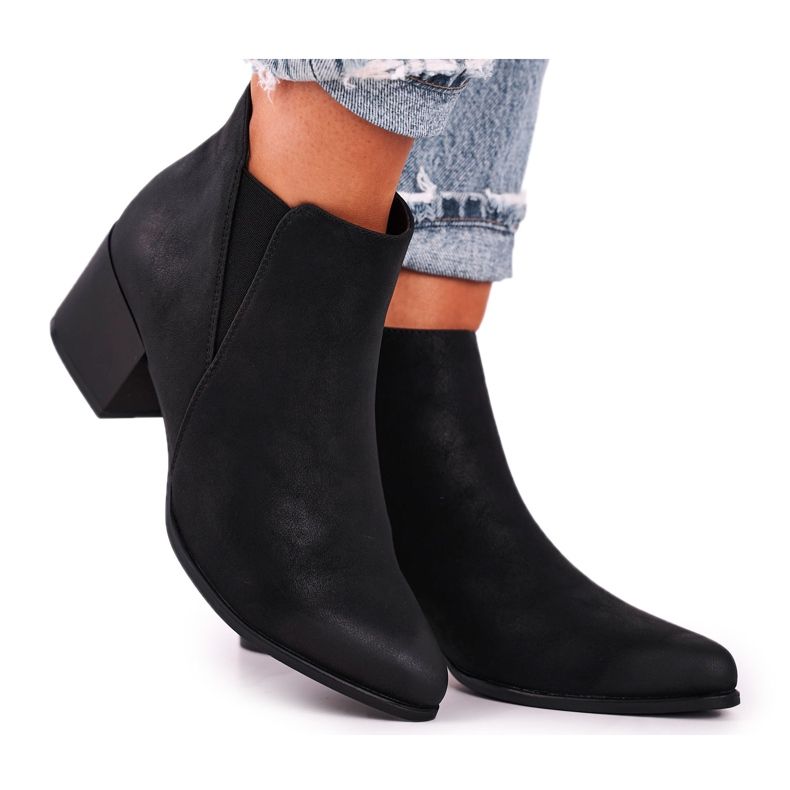 Dam Stövlar Sergio Leone Jodhpur stövlar Eco Nubuck Black BT621 svart