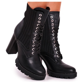 FE1 Kvinnors stövlar på en högklackad svart Erdogan