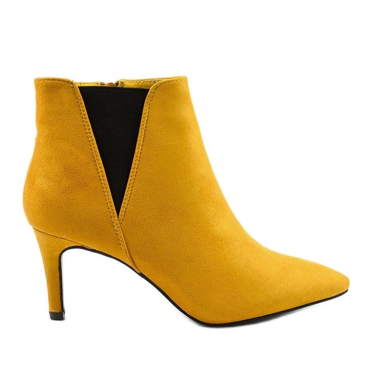 Gula stövlar med elastiskt band i Patter svart