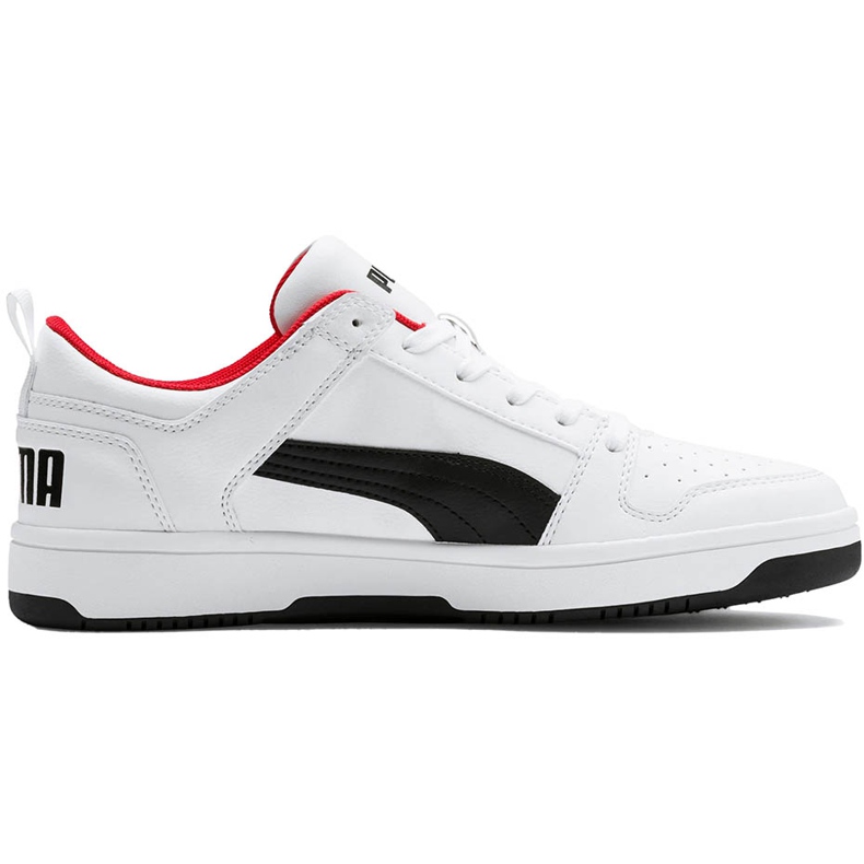 Puma Rebound LayUp Lo Sl herrskor vit-svart 369866 01 röd
