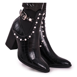 FRERY Kvinnors stövlar på hälen Pearl Black Verbos svart