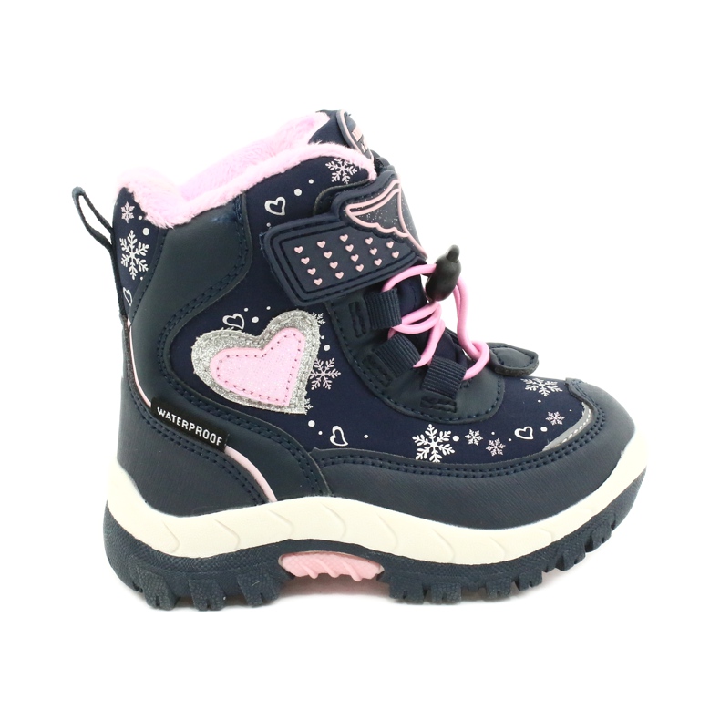 American Club softshell stövlar med HL48 / 20 marinmembran marinblå rosa silver-