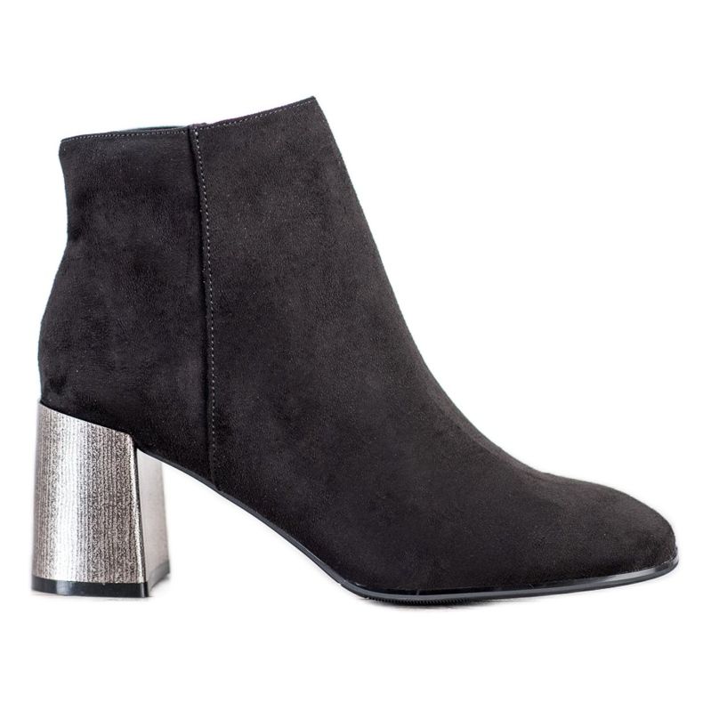 Goodin Stövletter med dekorativ häl svart