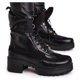 FS1 Kvinnors höga snörstövlar Svart Ridley