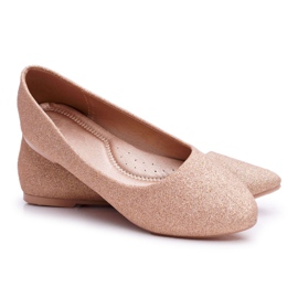SEA Pink Glitter Fifi balettlägenheter för kvinnor guld