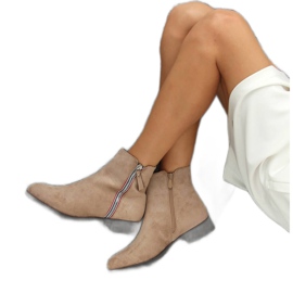 Dam beige fotled stövlar 168-287 LT.KHAKI kaki