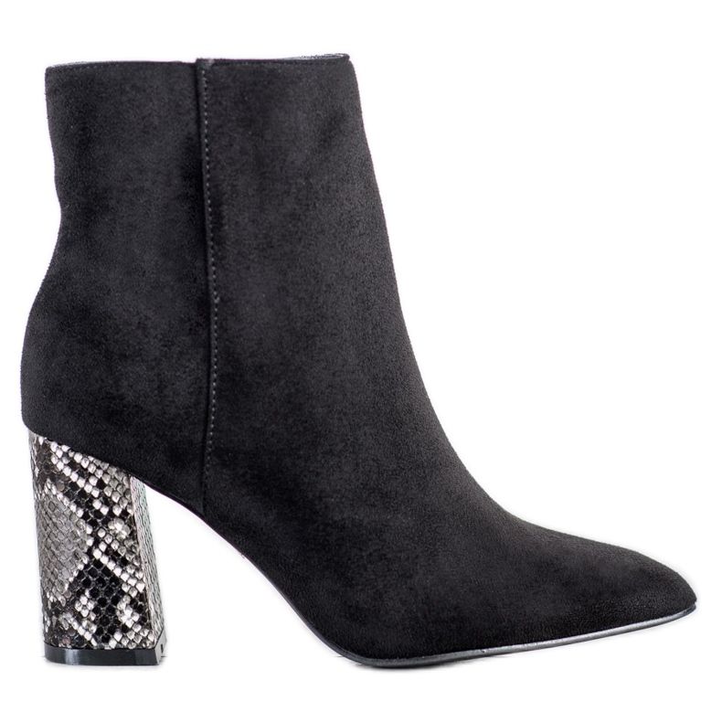 Goodin Snake Print högklackade stövlar svart