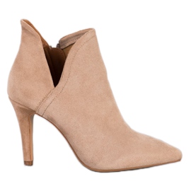 Bella Paris Snygga stövlar på hög klack beige