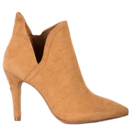 Bella Paris Snygga stövlar på en hög klack brun