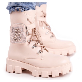 FS1 Damskor på plattformen Beige Warm Seoul