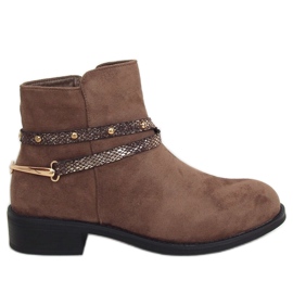 Mörkbeige stövlar för kvinnor RQ332 Khaki