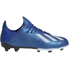 Adidas X 19.1 Fg Jr blå fotbollsskor EG7164