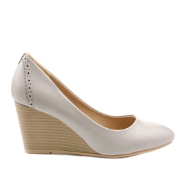 Grå pumpar på kilen Affore