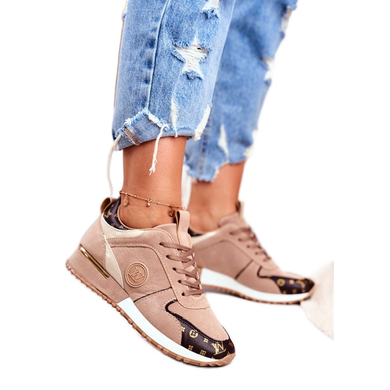 Kvinnors sportskor Beige Golden Clementine Elements brun gyllene