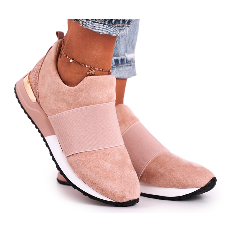 FB2 Kvinnors sportskor Sneakers Slip-on Pink Say Something beige rosa