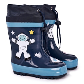 Apawwa Cosmonaut Mordeso Marinblå galoscher vit