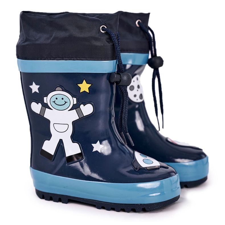 Apawwa Cosmonaut Mordeso Marinblå galoscher vit