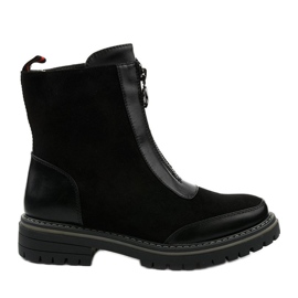 BM Svarta platta Shadowgrain -isolerade stövlar