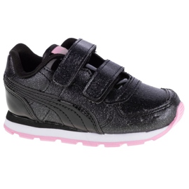 Puma Vista Glitz V Infants Jr 369721-10 svart rosa