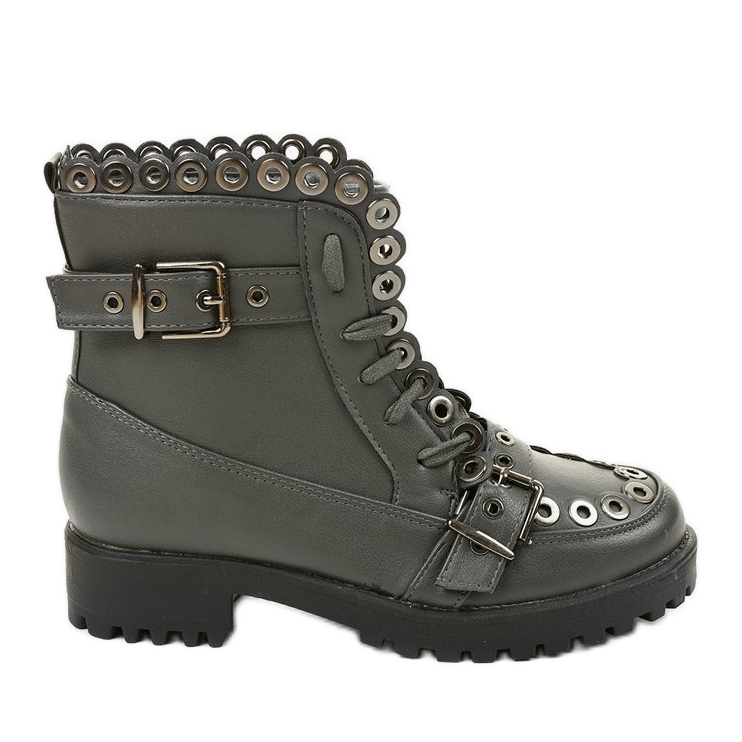 Gråisolerade stövlar med 1370-5 spänne