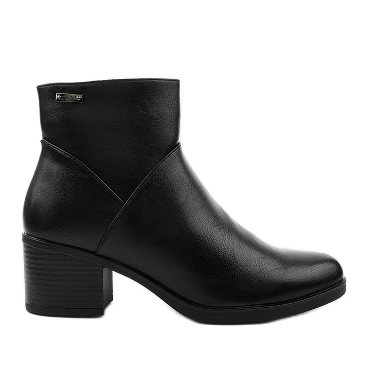 Svarta isolerade stövlar med Suncutter -dragkedja