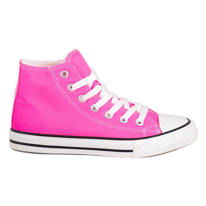 SHELOVET Höga sneakers rosa