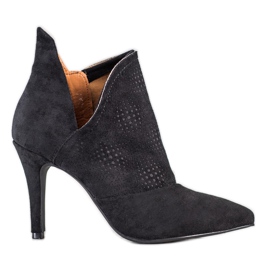 Bella Paris Snygga skor på en hög klack svart