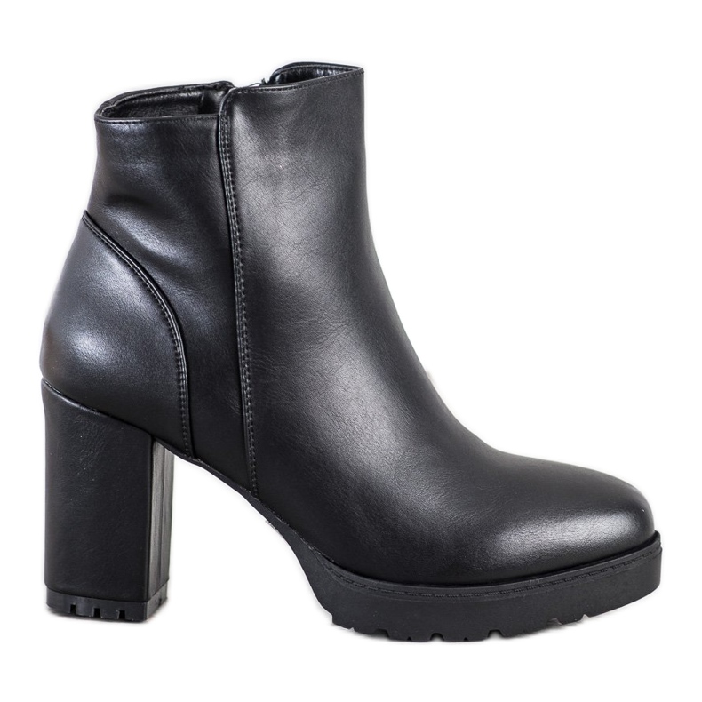 Super Mode Varma stövlar på höga klackar svart