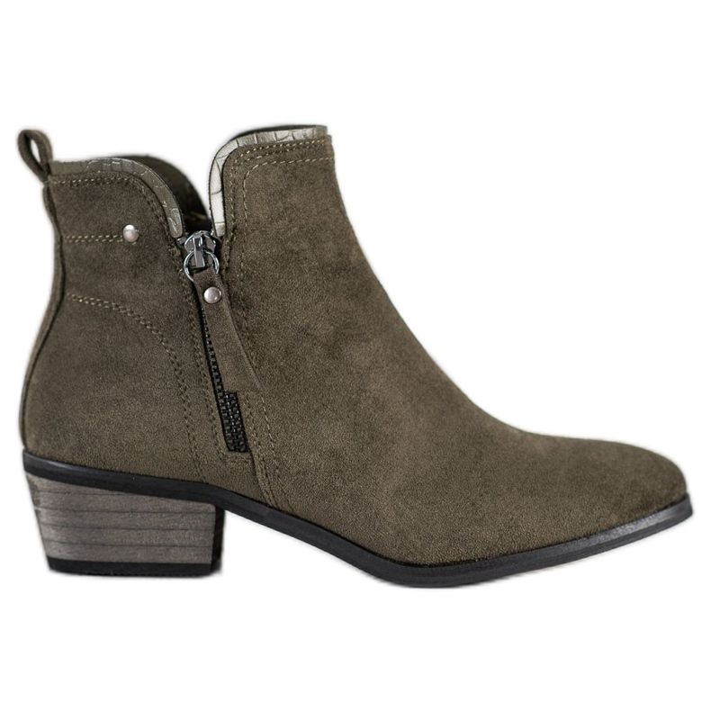 J. Star Stövlar med dekorativ dragkedja grön