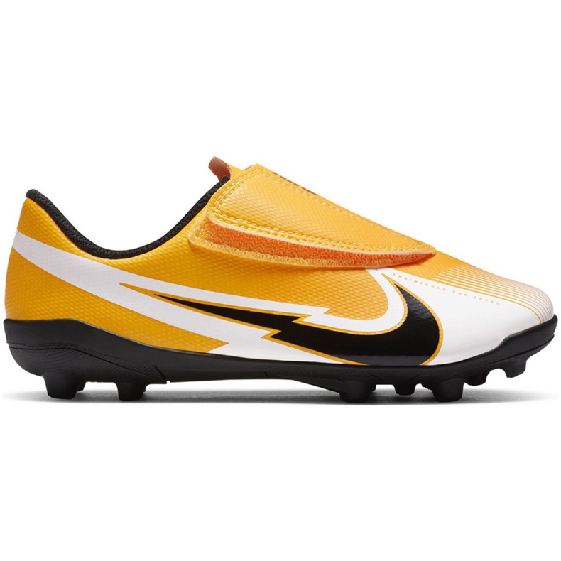 Nike Mercurial Vapor 13 Club Mg PS (V) Jr AT8162 801 fotbollsskor gul gul