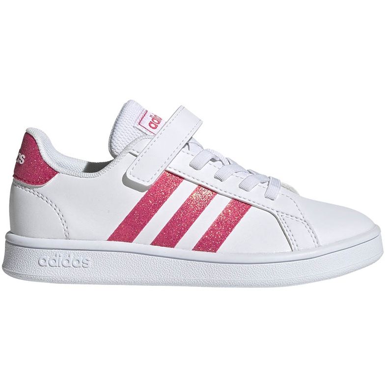 Adidas Grand Court C barnskor vit-rosa EG3811
