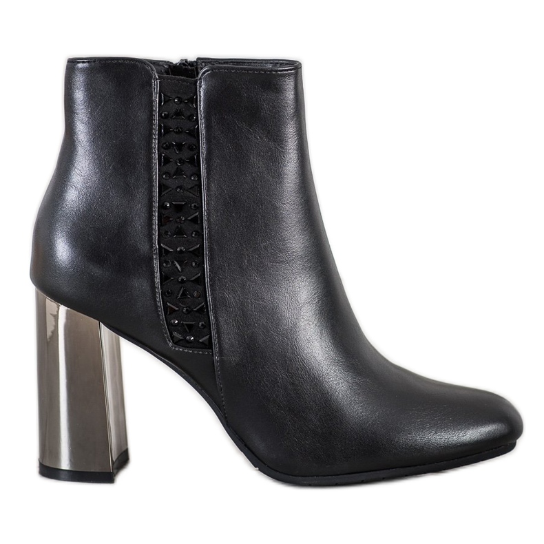 SDS Svarta stövlar med kristaller