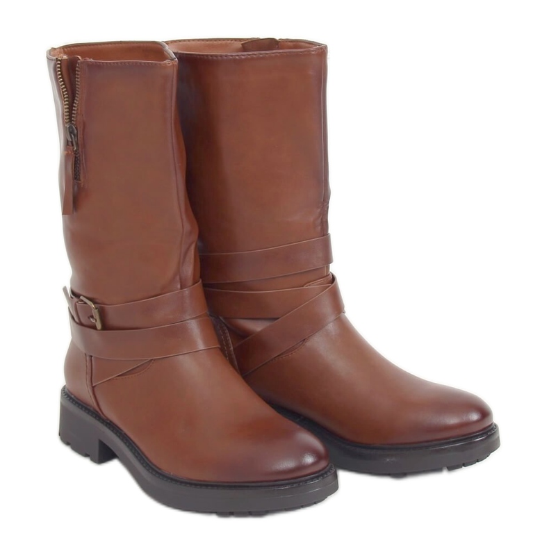 Bruna militärstövlar RB98P Camel