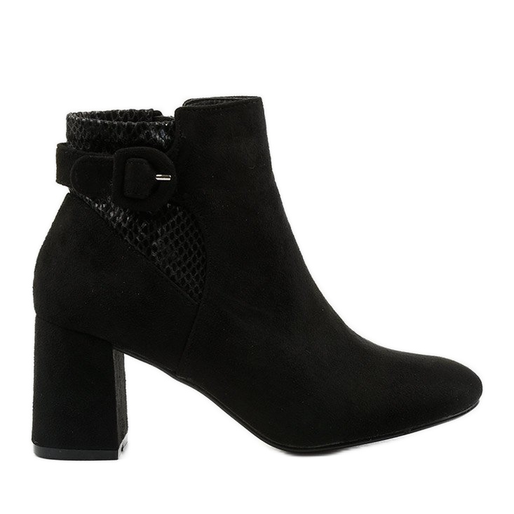 Svarta fotkängor med Pearpuff -dragkedja