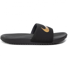 Nike Kawa Slide (GS / PS) svarta tofflor för barn 819352 003