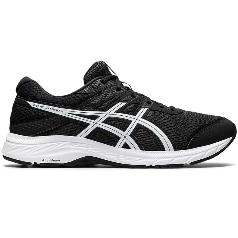 Asics Gel-Contend 6 svart och vitt 1011A667 003 mäns löparskor